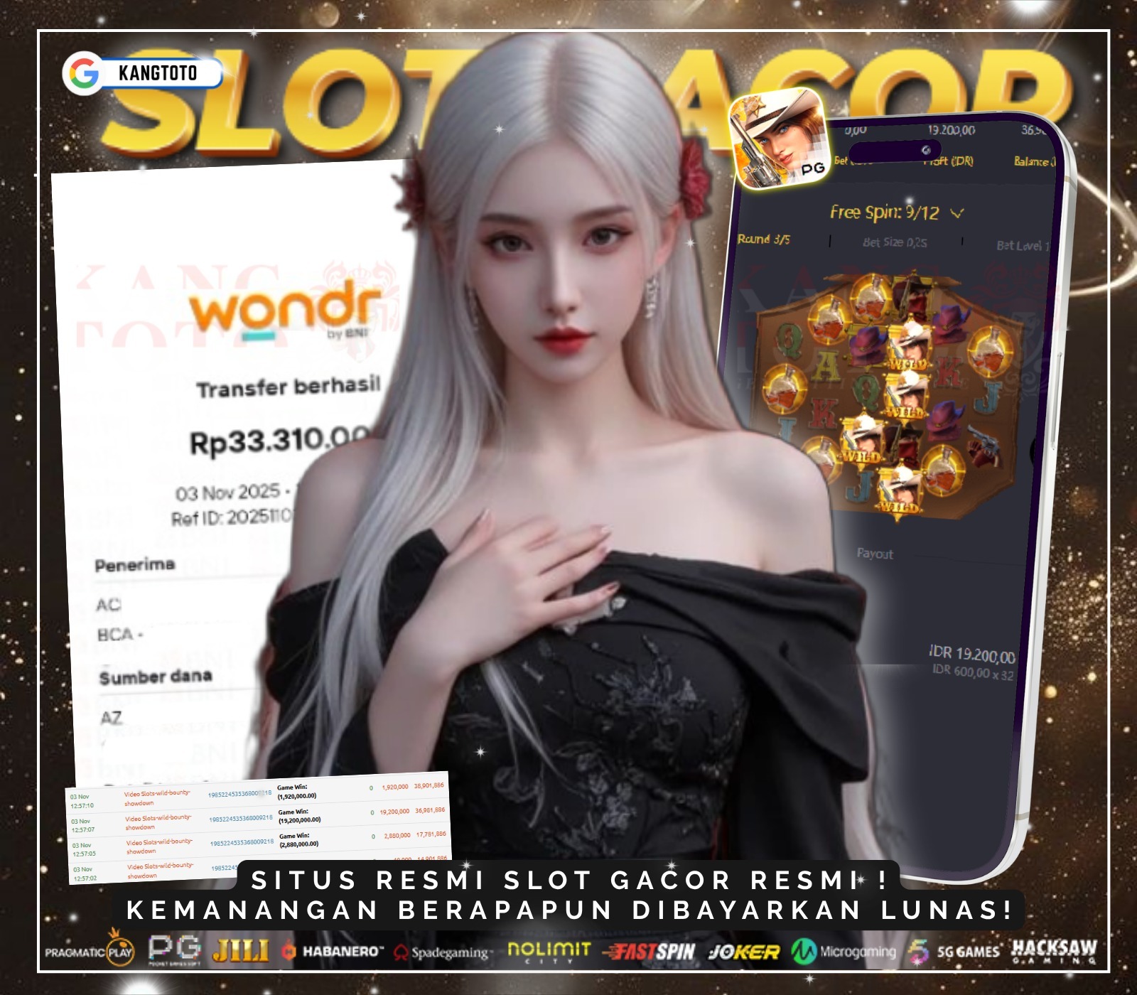 PGSOFT - JACKPOT  WILD BOUNTY SHOWD0WN RP.33.000.000,- LUNAS