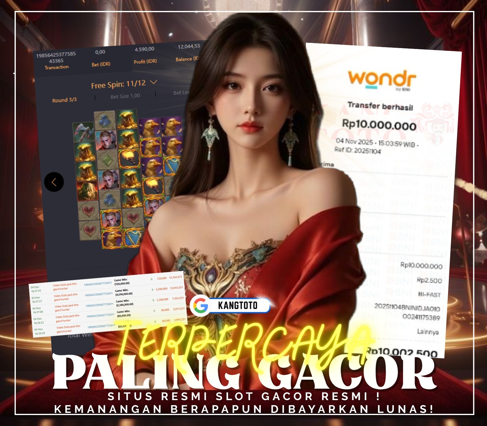 PGSOFT- JACKPOT T JACK THE GIANT HUNTER RP.10.000.00,-LUNAS