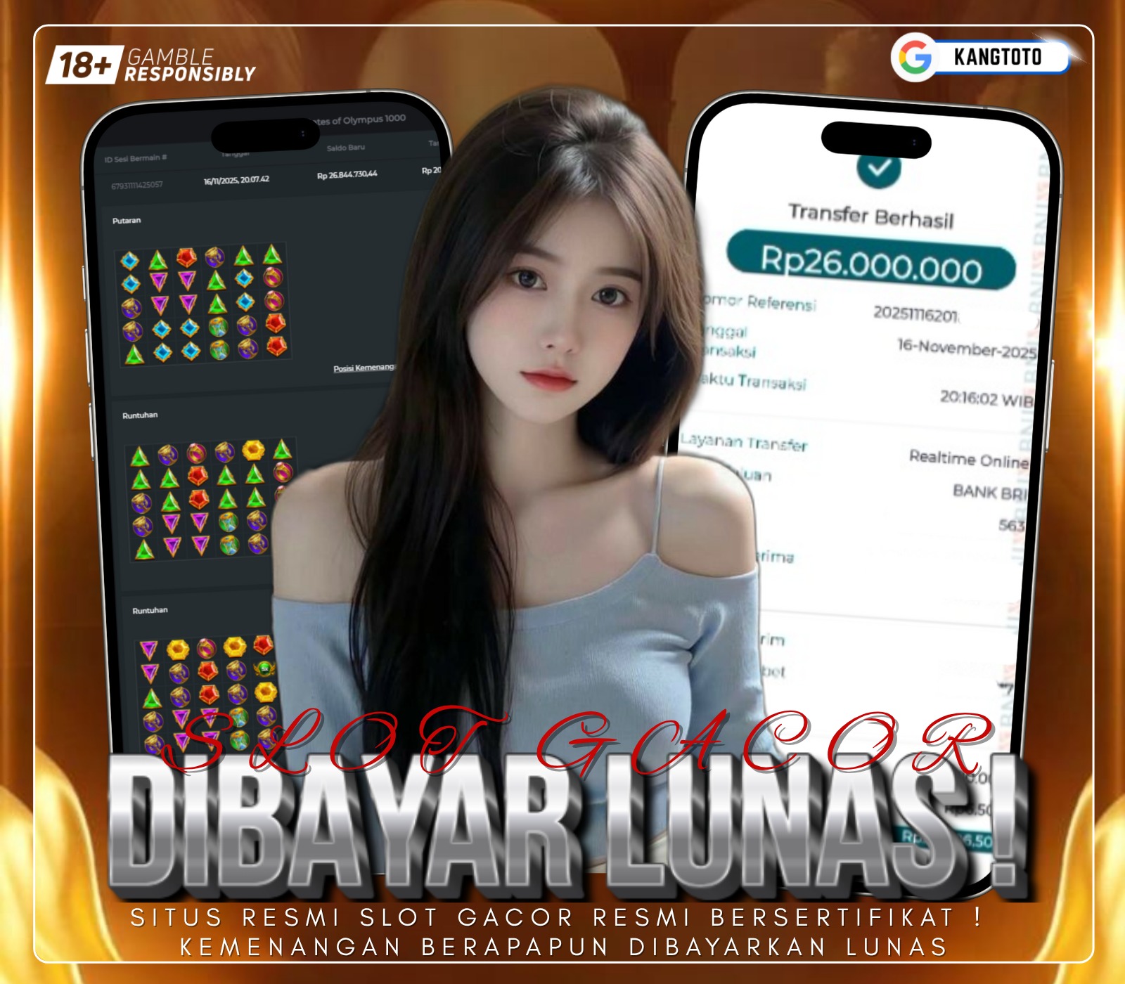 PRAMAGTIC PLAY - JACKPOT GATES OF OLYMPUS 1000 RP.26.000.000,- LUNAS