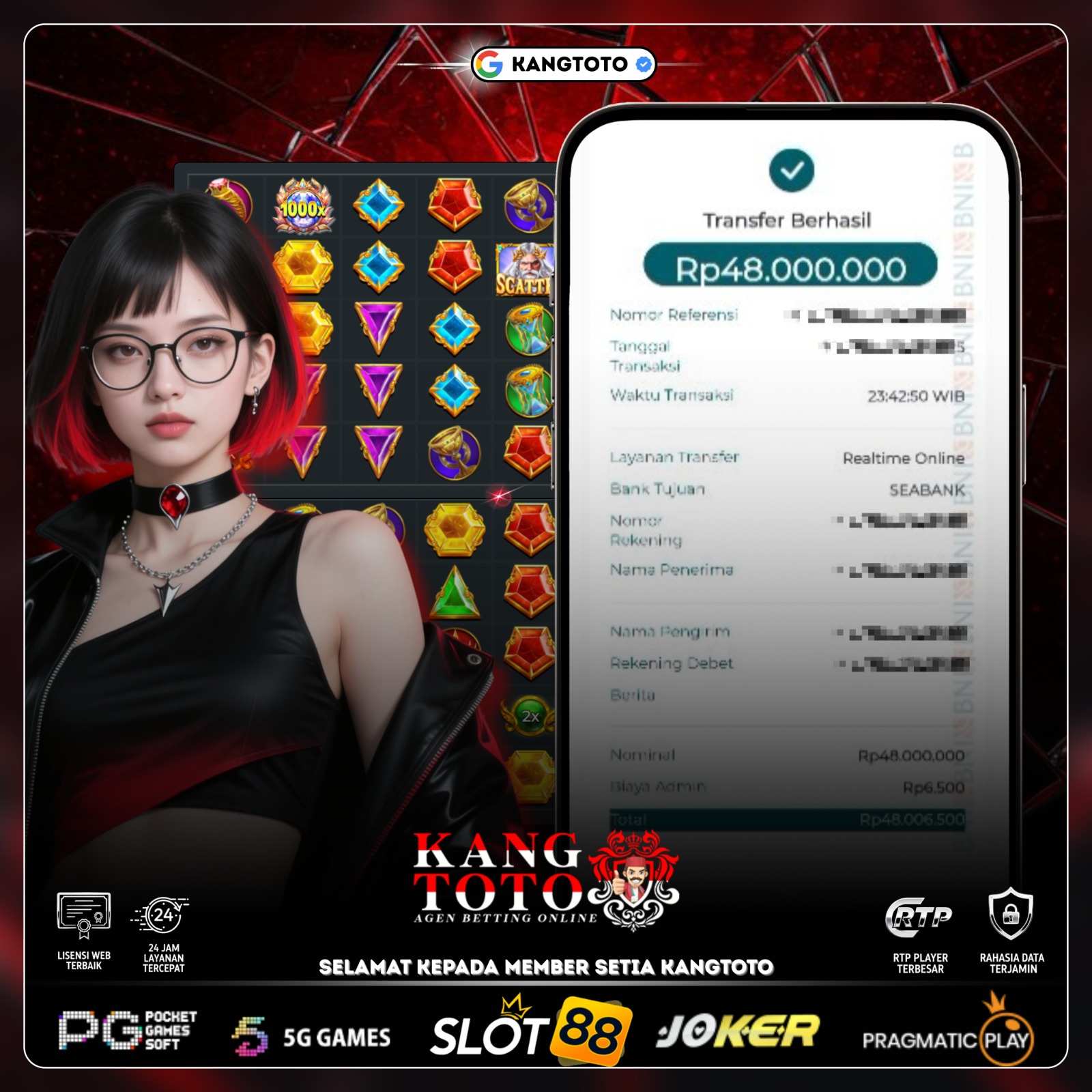 PRAMAGTIC PLAY - JACKPOT SUPERRR GATES OF OLYMPUS RP. 48.000.000,-