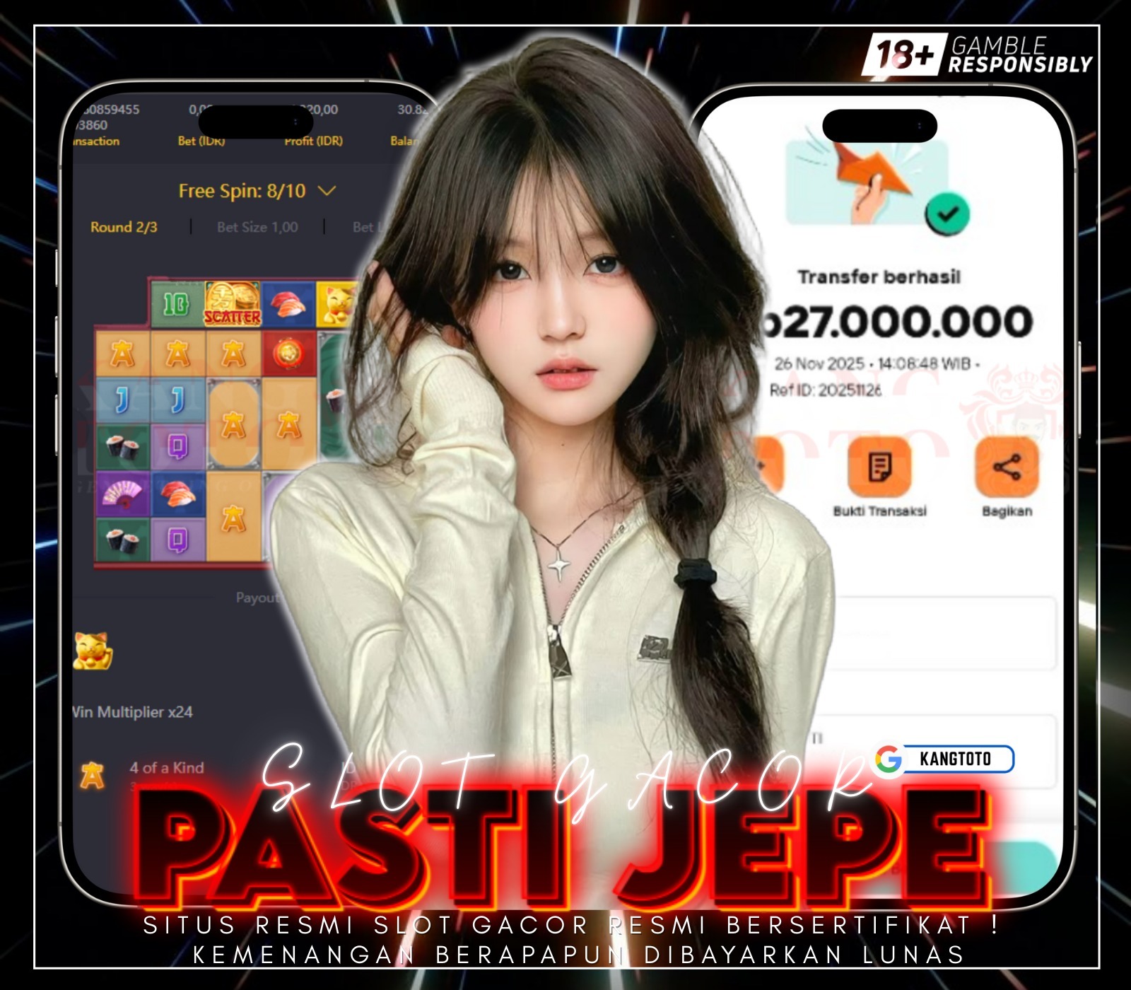 PG SOFT - JACKPOT LUCKY NEKO RP.27.000.000,-LUNAS