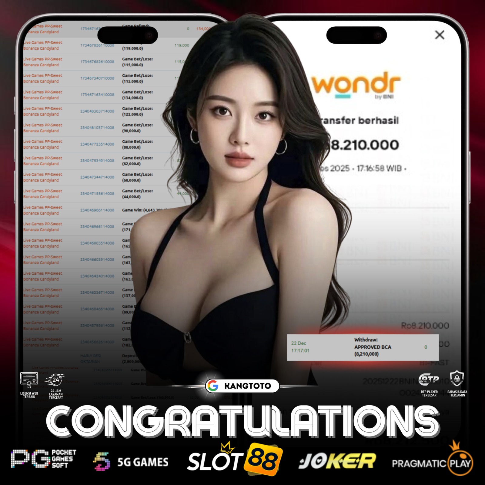 PRAGMATIC PLAY - JACKPOT LIVE CASINO SWEET BONANZA CANDYLAND Rp. 8,210,000 LUNAS