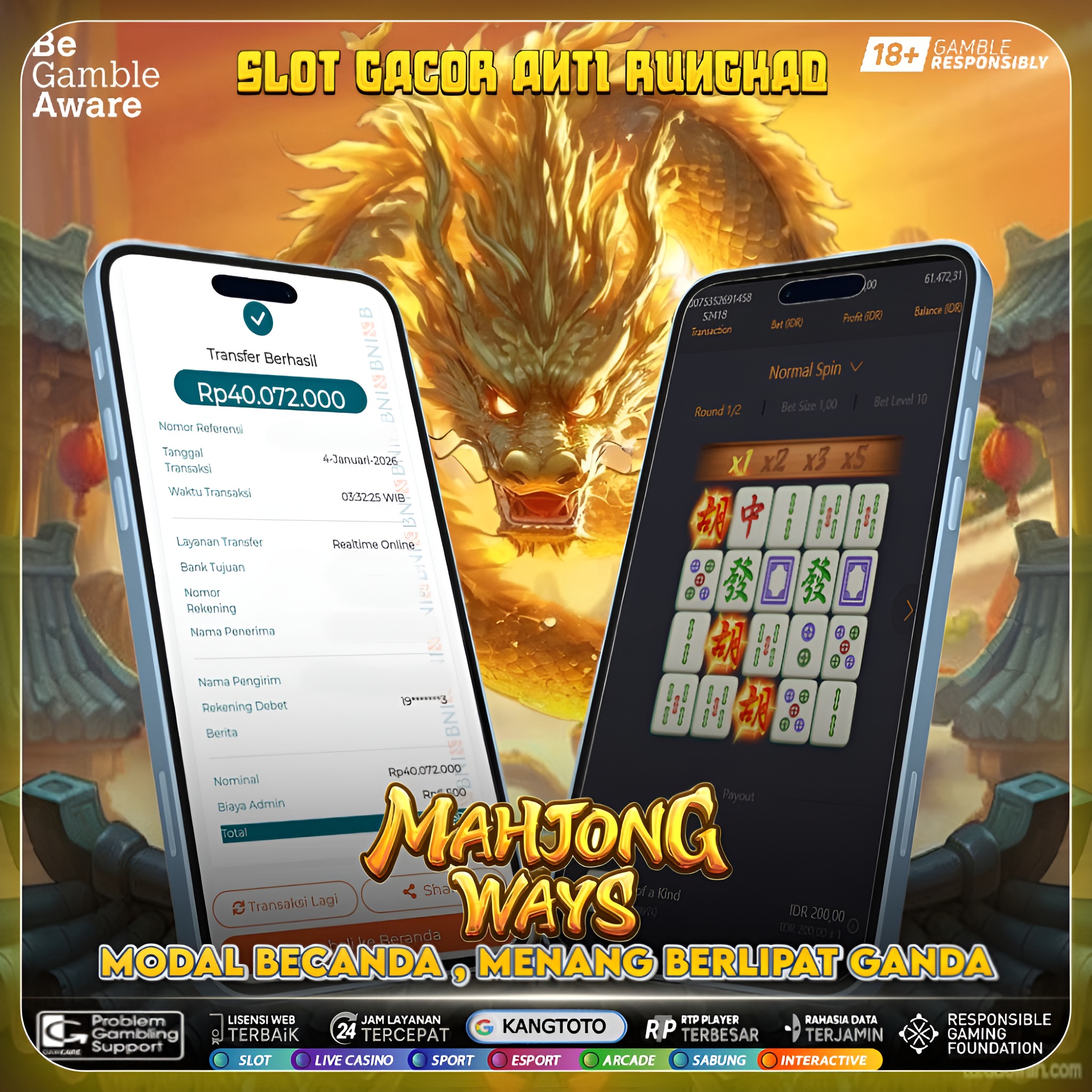 PG SOFT - JACKPOT MAHJONG WAYS 1 Rp40.072.000 LUNAS