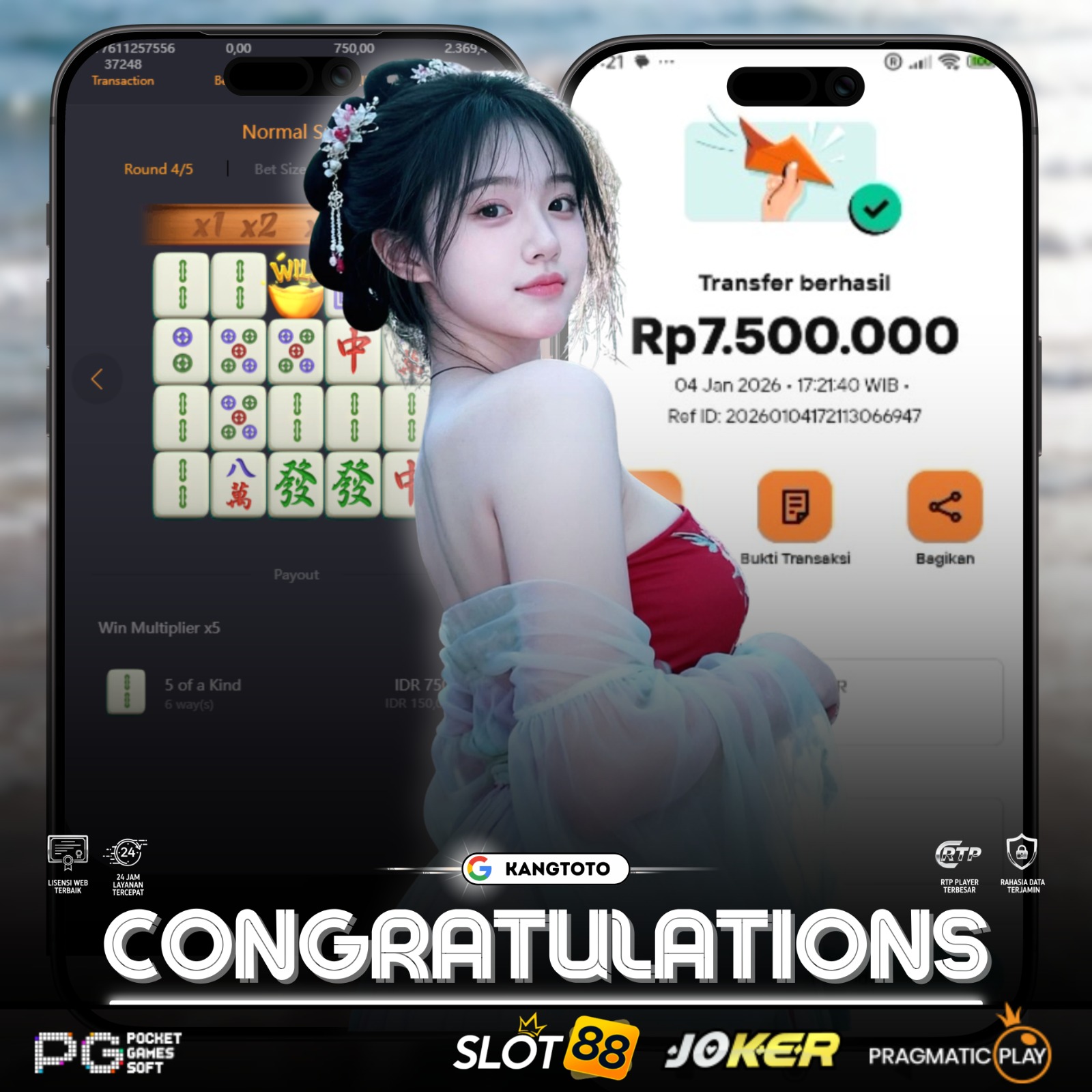 PG SOFT - JACKPOT MAHJONG WAYS 2 Rp7.500.000 LUNAS