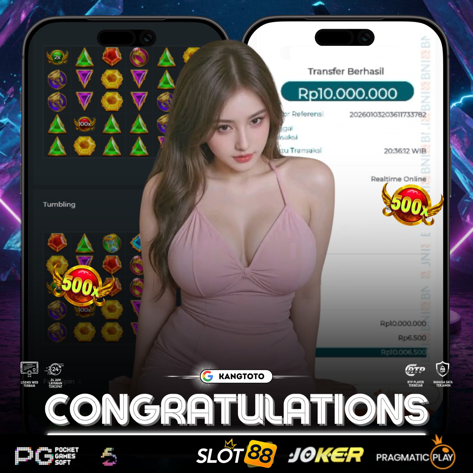 PRAGMATIC PLAY - JACKPOT GATES OF OLYMPUS 1000 Rp10.000.000 LUNAS