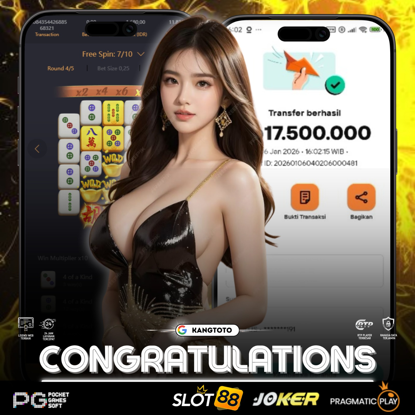 PG SOFT - JACKPOT MAHJONG WAYS 1 Rp17.500.000 LUNAS