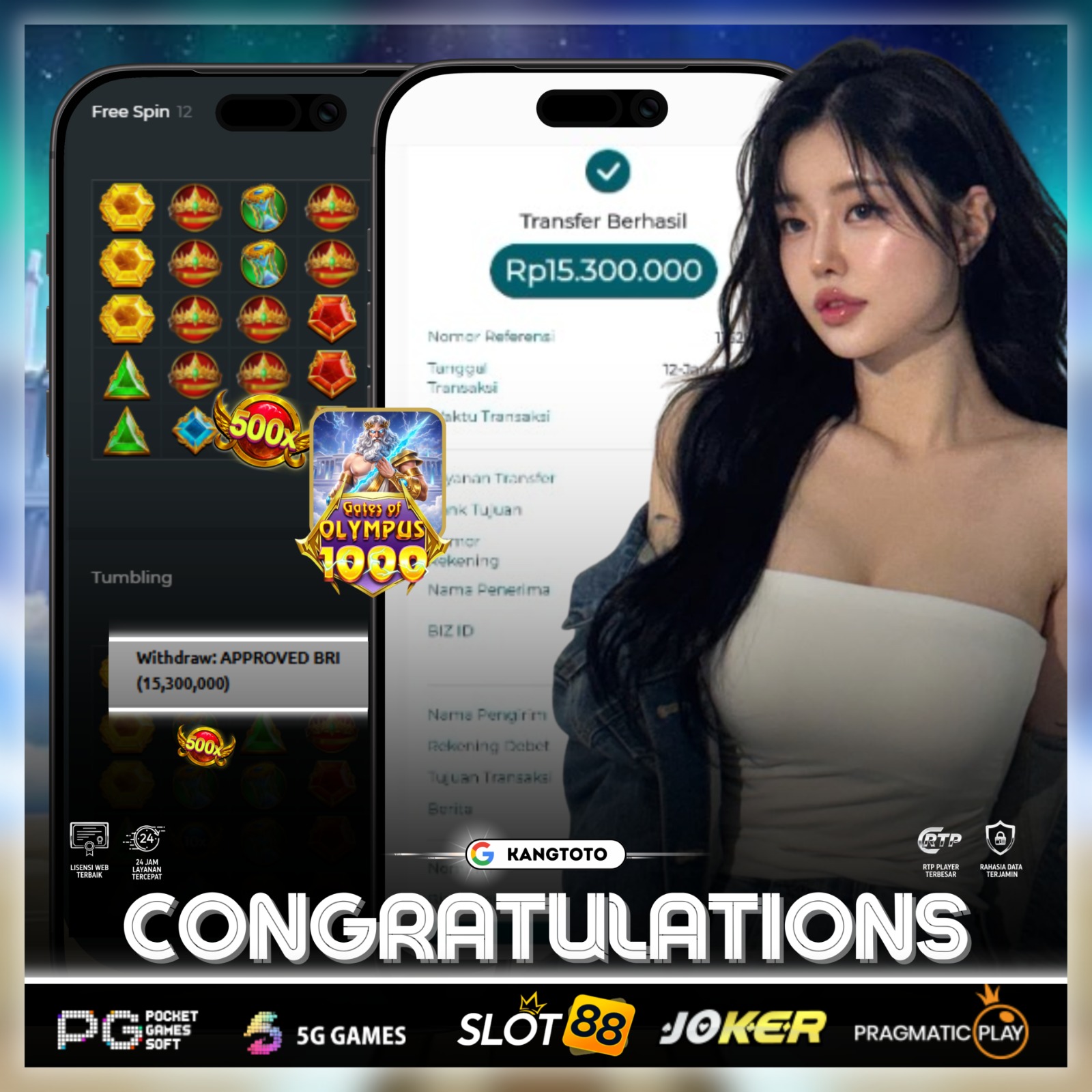 PRAGMATIC PLAY - JACKPOT GATES OF OLYMPUS 1000 Rp15.300.000 LUNAS