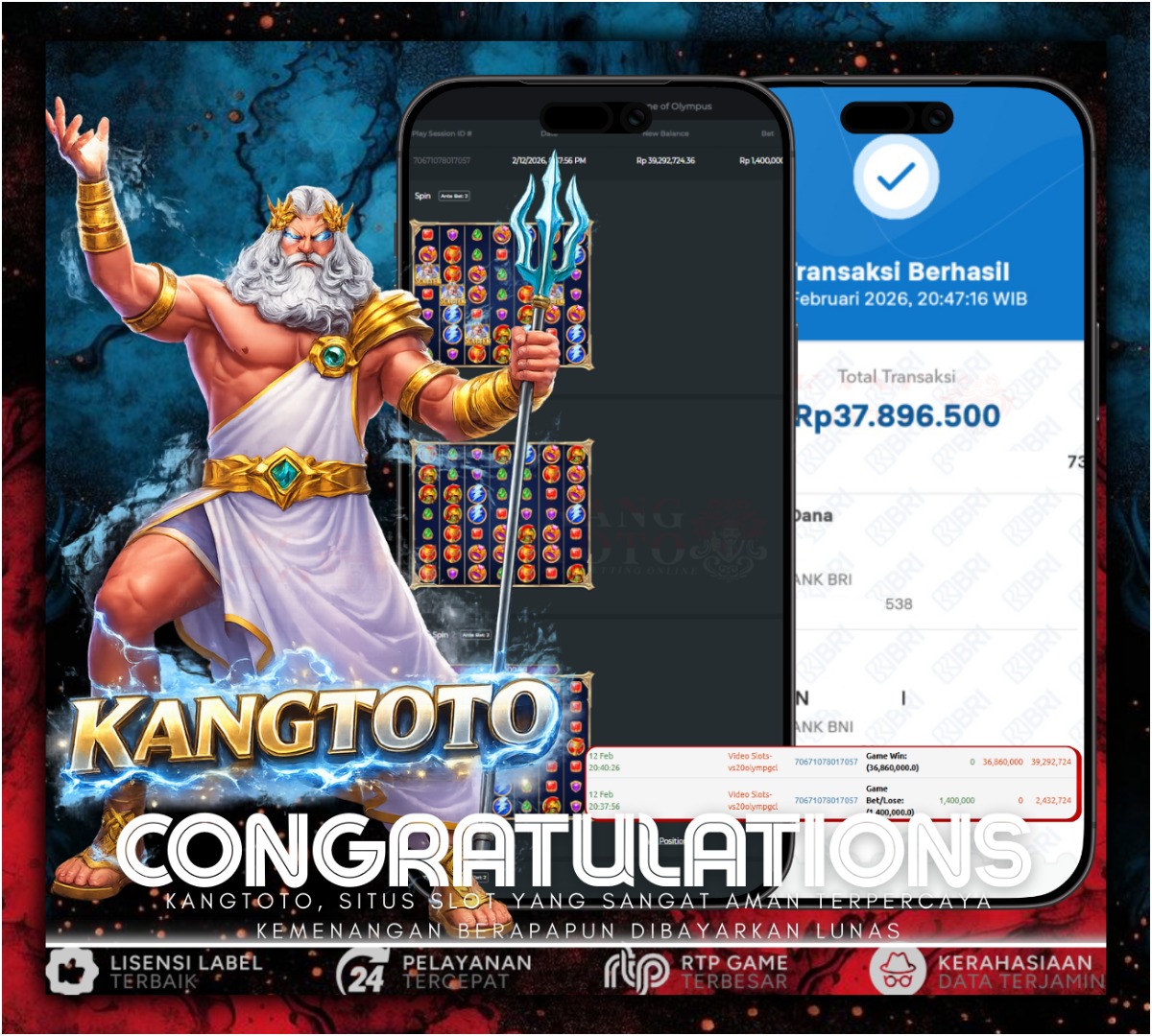 PRAGMATIC PLAY - JACKPOT FORTUNE OF OLYMPUS Rp37.896.500