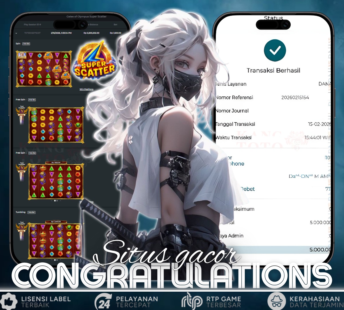 PRAGMATIC PLAY - JACKPOT GATES OF OLYMPUS SUPER SCATTER Rp5.000.000 LUNAS