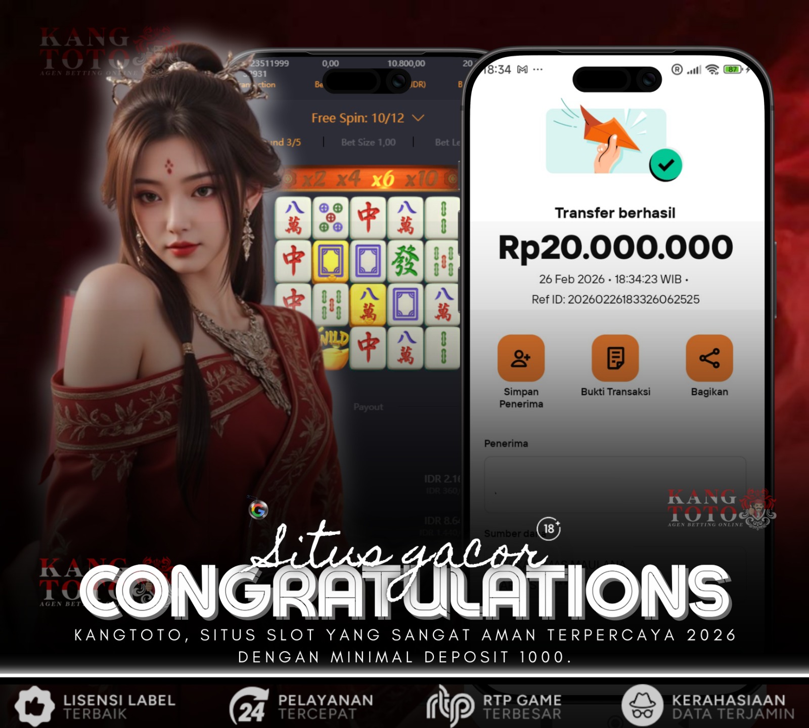 PG SOFT - JACKPOT MAHJONG WAYS 1 Rp20.000.000 LUNAS