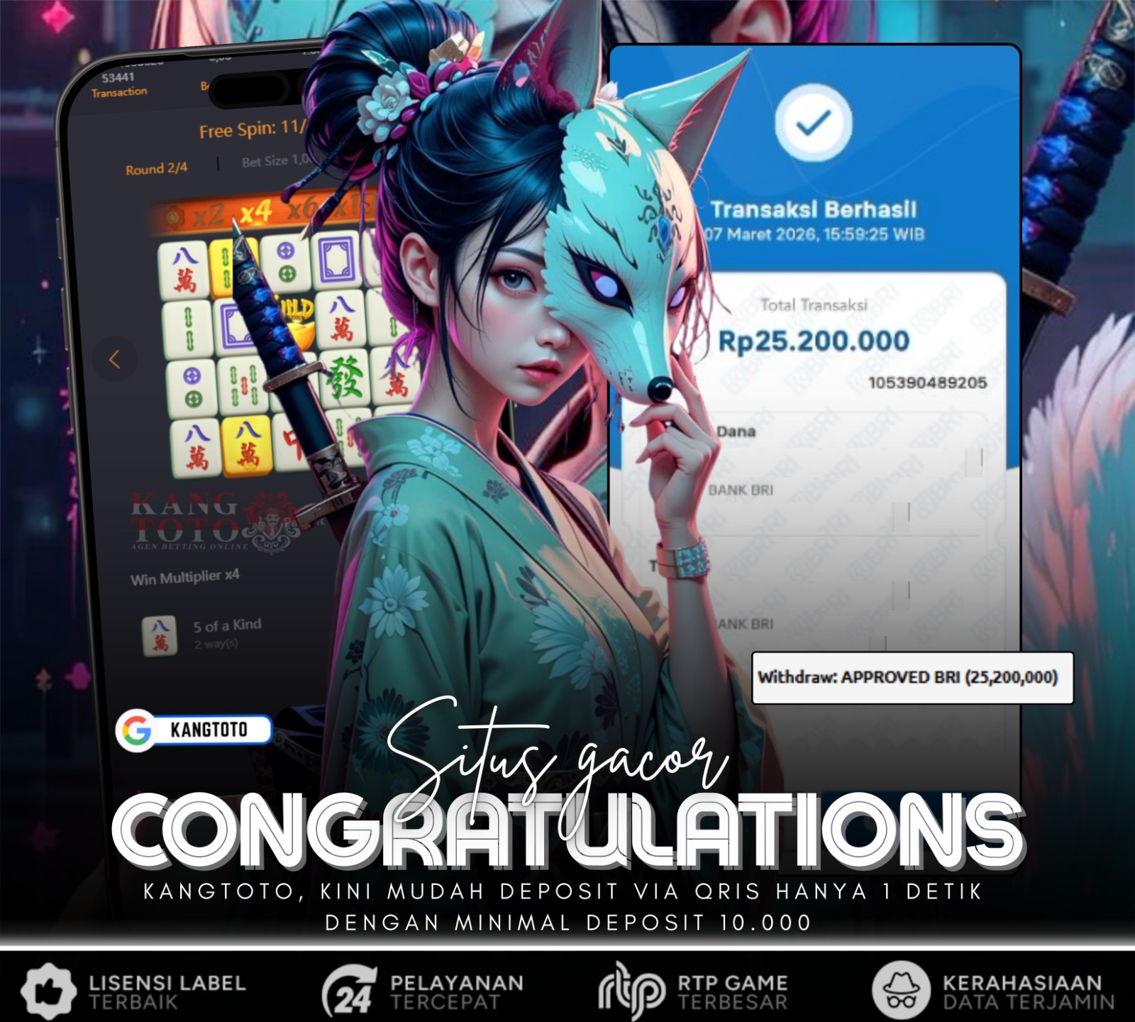 PG SOFT - JACKPOT MAHJONG WAYS Rp25.200.000 LUNAS